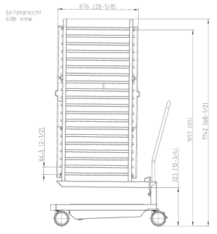 Рама с направляющими 20-2-1, 20 уровней, HeavyDuty MarineLine RATIONAL 60.22.447